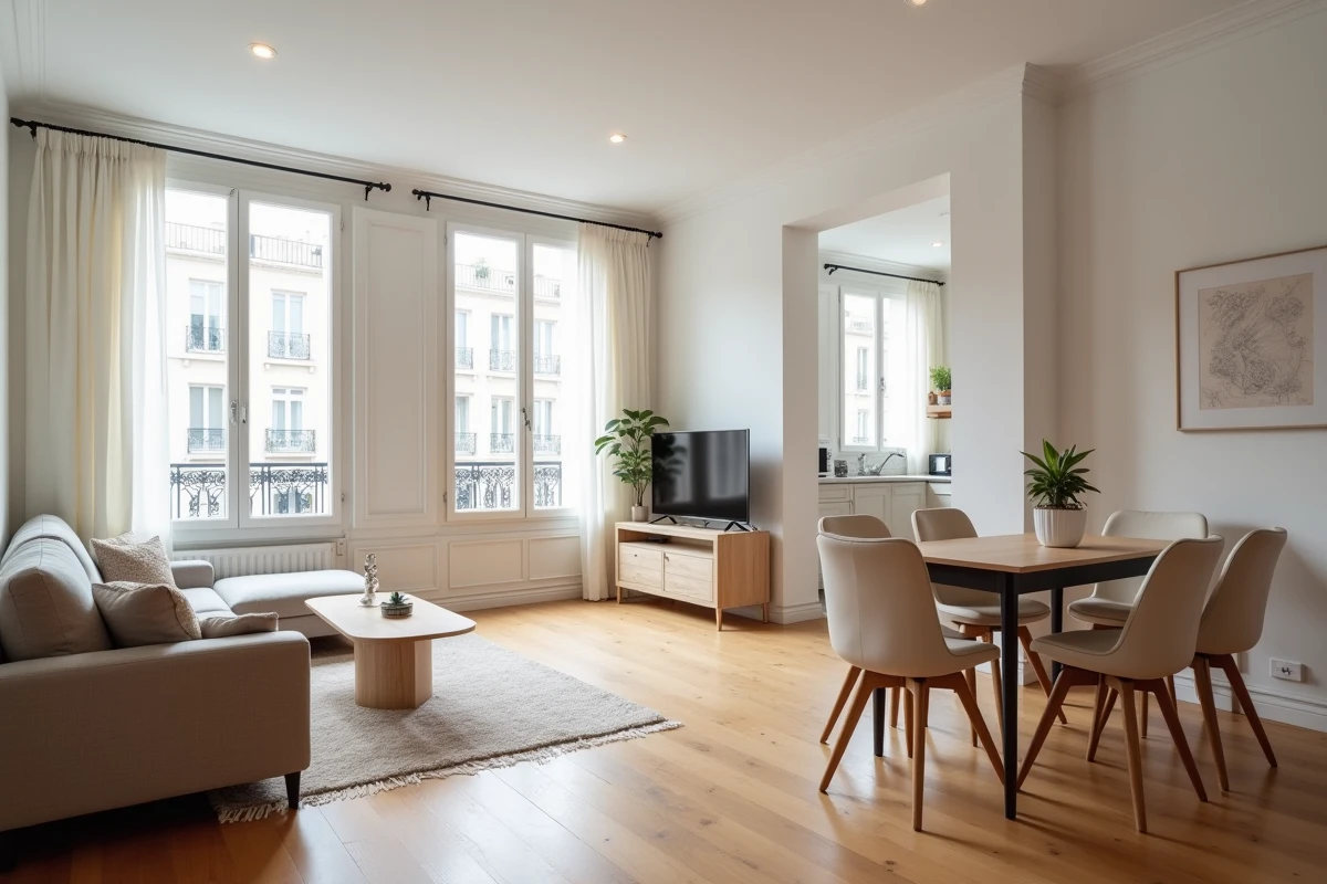 Appartement meublé vide prêt à la location avec mobilier conforme à la liste réglementaire obligatoire