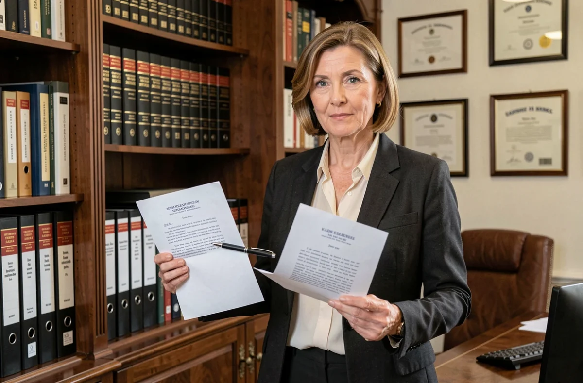 Notaire ou conseillère juridique expliquant les obligations fiscales liées à la taxe sur les logements vacants à destination des propriétaires bailleurs
