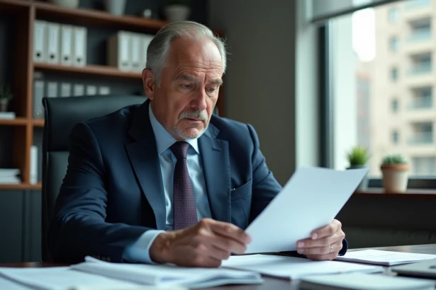 Homme d affaires en costume dans un bureau concentré