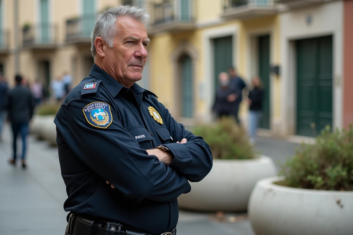 Agent de police municipale en patrouille dans un quartier du 9ème arrondissement de Marseille