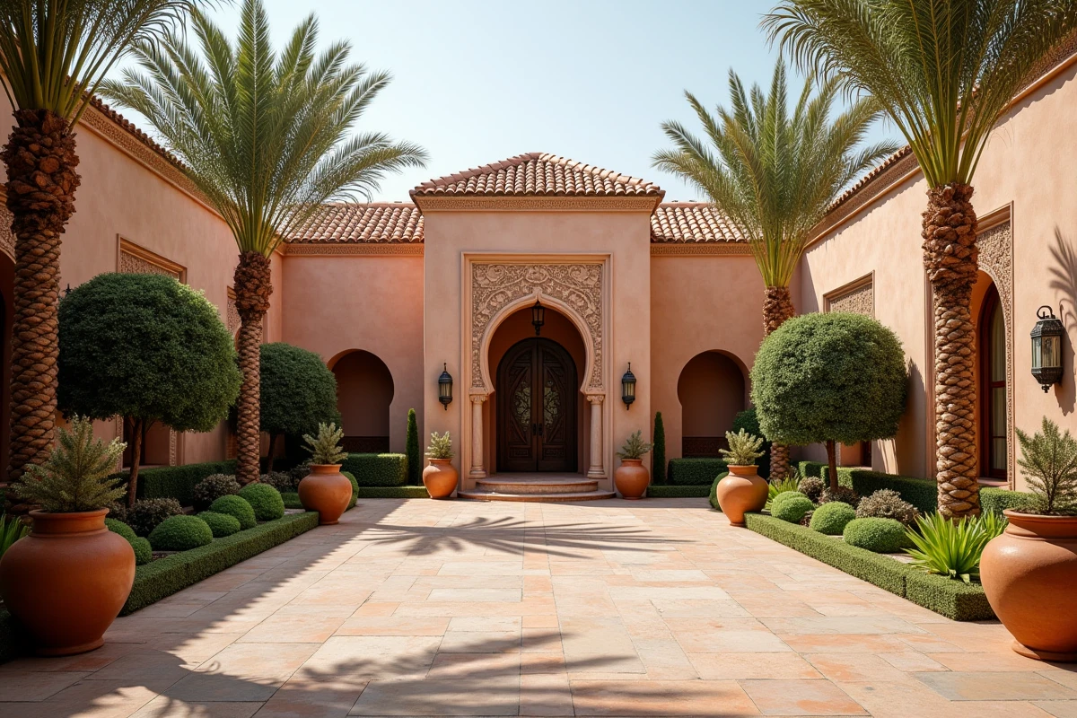 Villa de luxe à vendre à Marrakech en résidence sécurisée avec architecture marocaine traditionnelle et jardin privatif